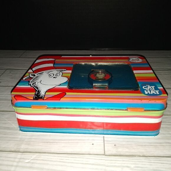 Universal Studios Dr. Seuss The Cat In The Hat Kids Watch With Storage Tin 2003 - Picture 8 of 9